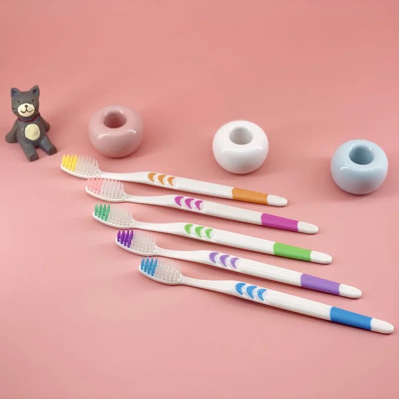 10Pcs Toothbrush Ultra Soft Bamboo Charcoal Adult Clean Care Gums Fine Hair Home Unisex Family Wear Tooth Brush Oral Care Tools - Jaazi Intl