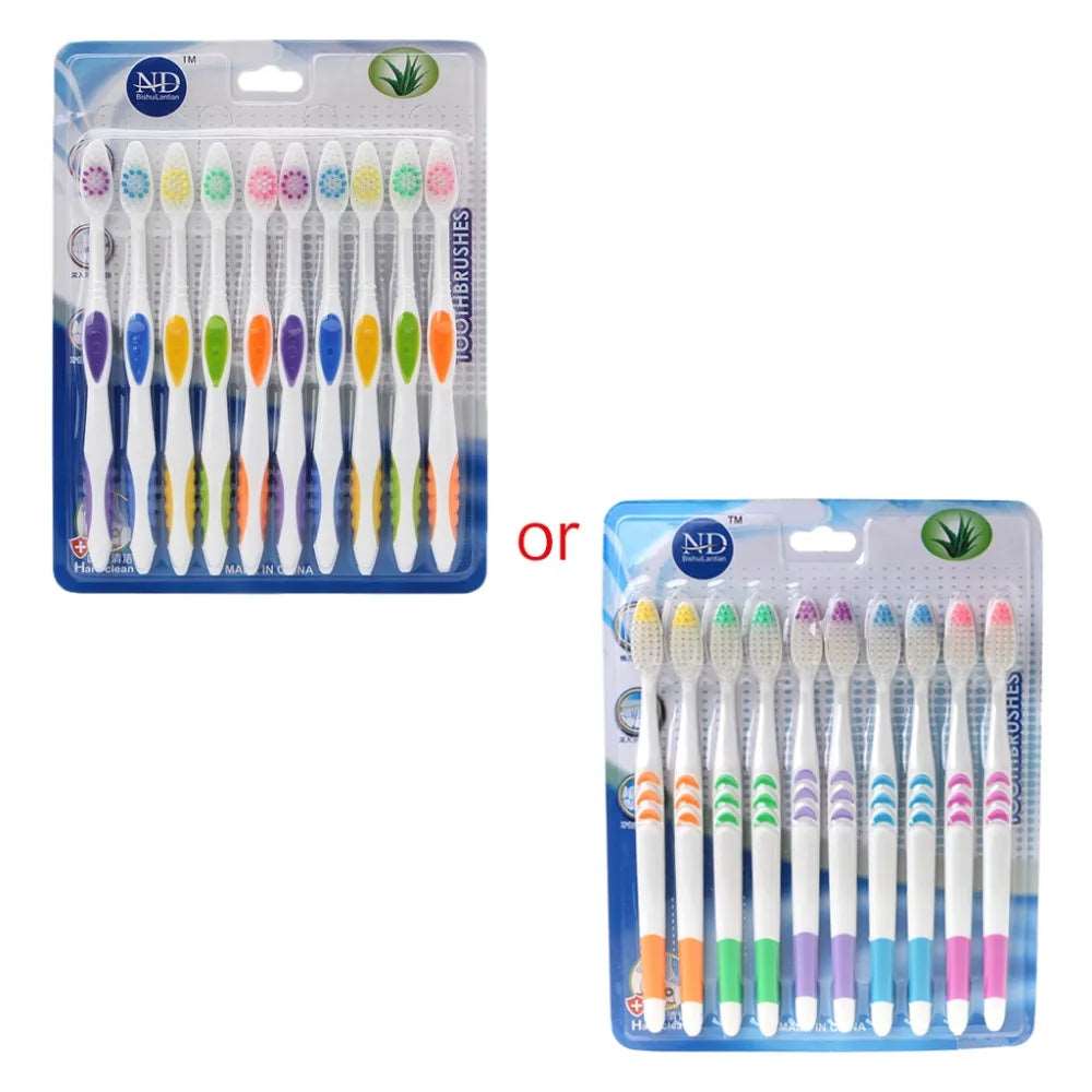 10pcs Ultra Soft Bamboo Charcoal Nano Toothbrush Tooth Brush Oral Health Care New Brush - Jaazi Intl