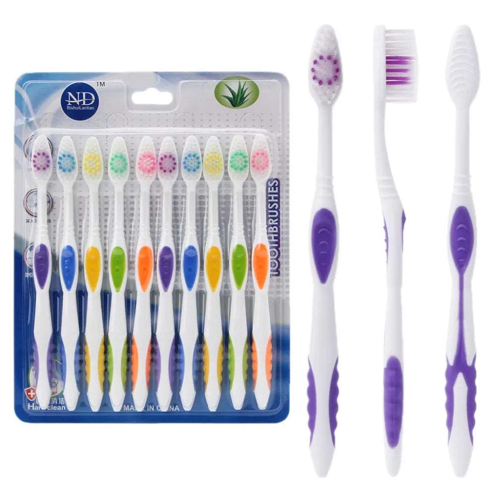 10pcs Ultra Soft Bamboo Charcoal Nano Toothbrush Tooth Brush Oral Health Care New Brush - Jaazi Intl