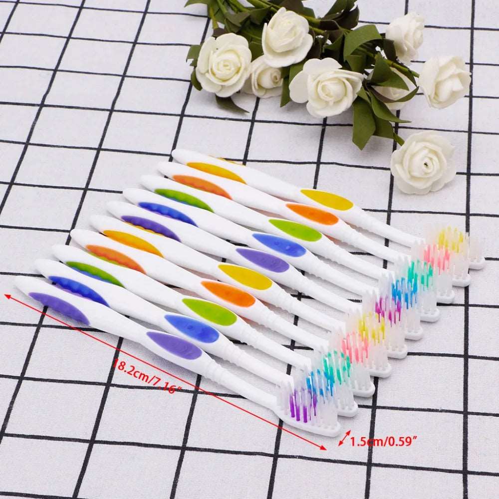 10pcs Ultra Soft Bamboo Charcoal Nano Toothbrush Tooth Brush Oral Health Care New Brush - Jaazi Intl