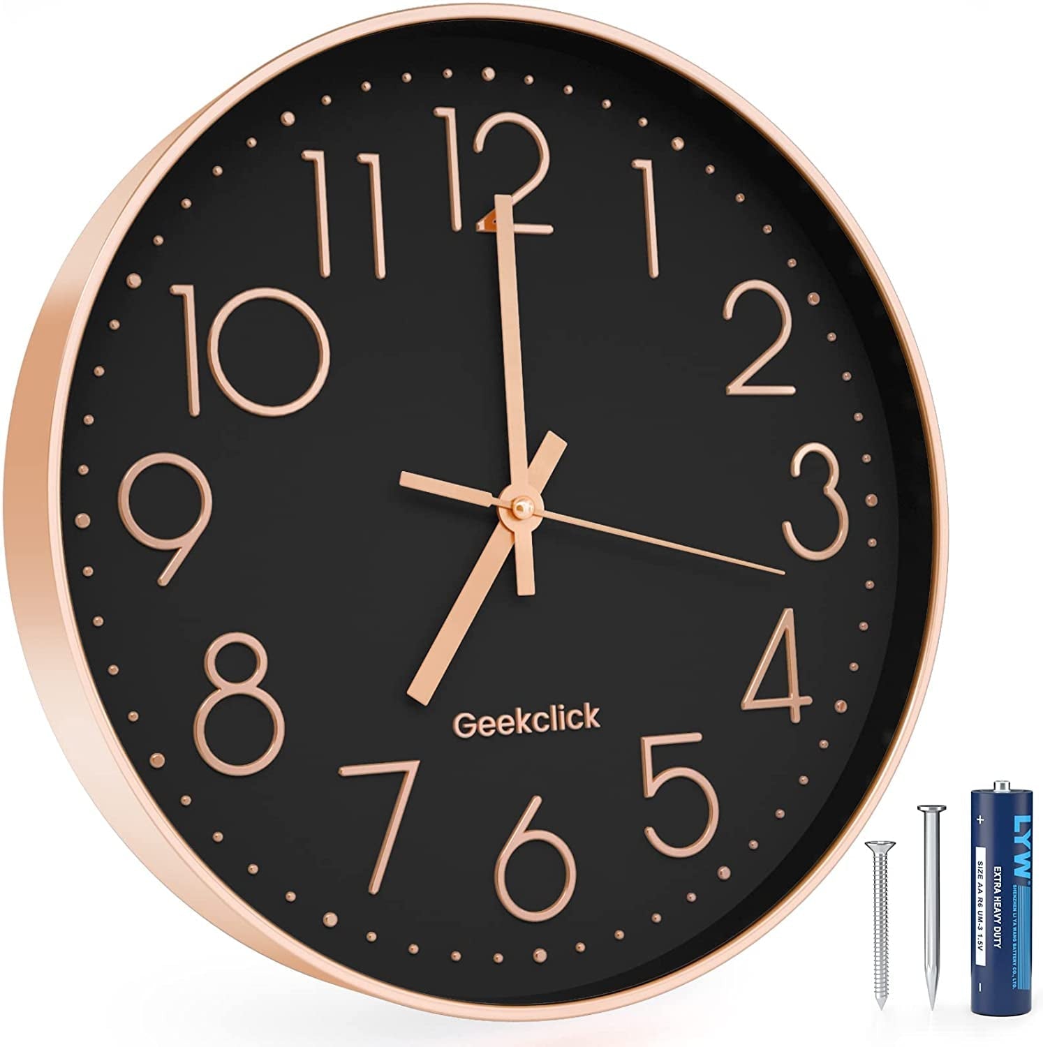 12" Silent Wall Clock - Jaazi Intl