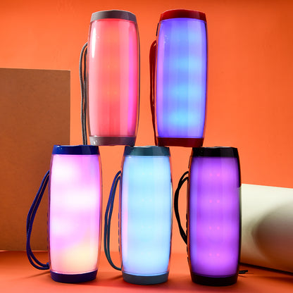 The New TG157 Colorful Lights Plug-in Card Wireless Bluetooth Speaker Radio Portable Creative Gift Speaker