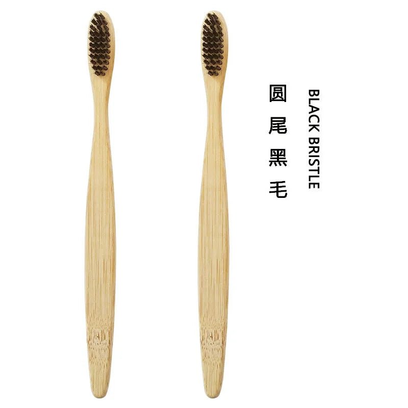 1/2PCS Bamboo Toothbrush Environmentally Health Soft Fibre Wood wooden Tooth brushes for Adult Children Tooth Brush Eco products - Jaazi Intl