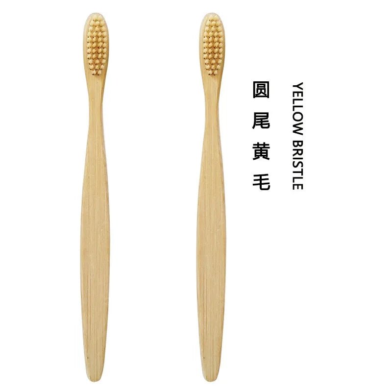 1/2PCS Bamboo Toothbrush Environmentally Health Soft Fibre Wood wooden Tooth brushes for Adult Children Tooth Brush Eco products - Jaazi Intl