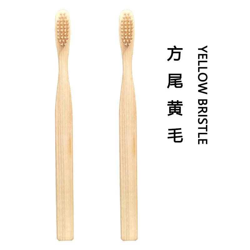 1/2PCS Bamboo Toothbrush Environmentally Health Soft Fibre Wood wooden Tooth brushes for Adult Children Tooth Brush Eco products - Jaazi Intl