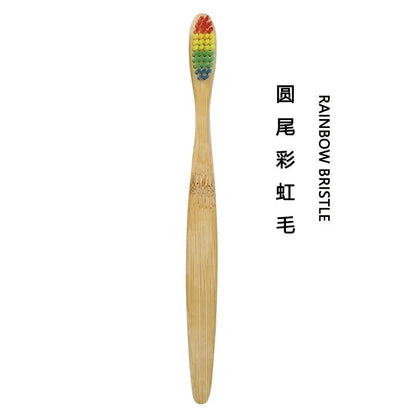 1/2PCS Bamboo Toothbrush Environmentally Health Soft Fibre Wood wooden Tooth brushes for Adult Children Tooth Brush Eco products - Jaazi Intl