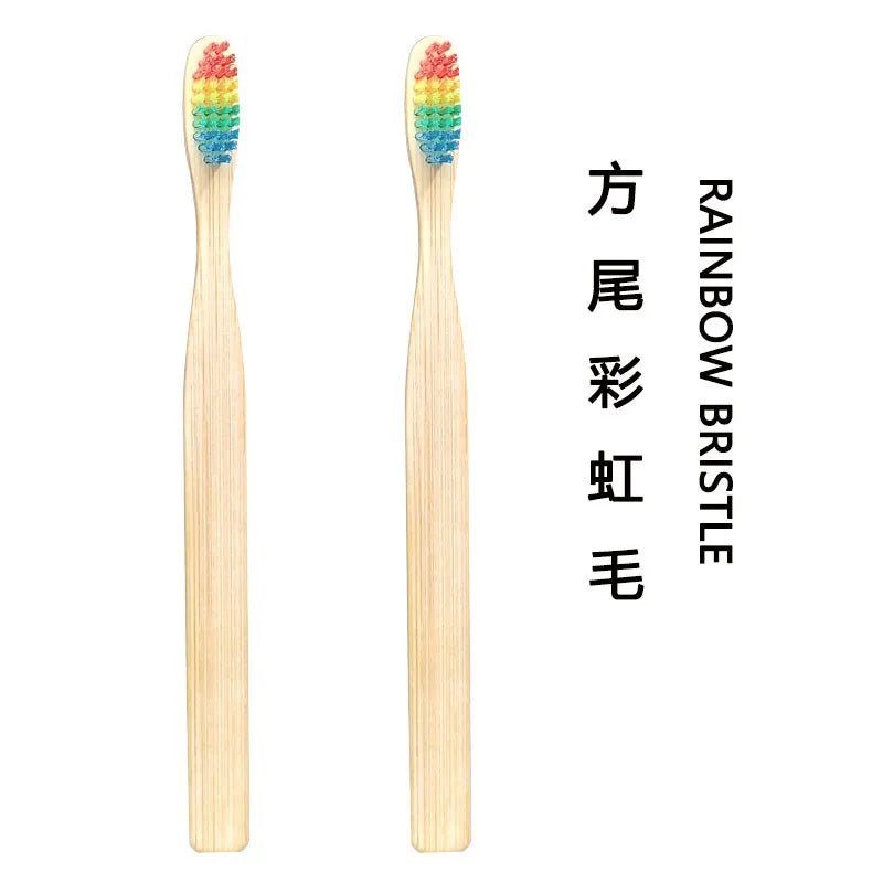 1/2PCS Bamboo Toothbrush Environmentally Health Soft Fibre Wood wooden Tooth brushes for Adult Children Tooth Brush Eco products - Jaazi Intl