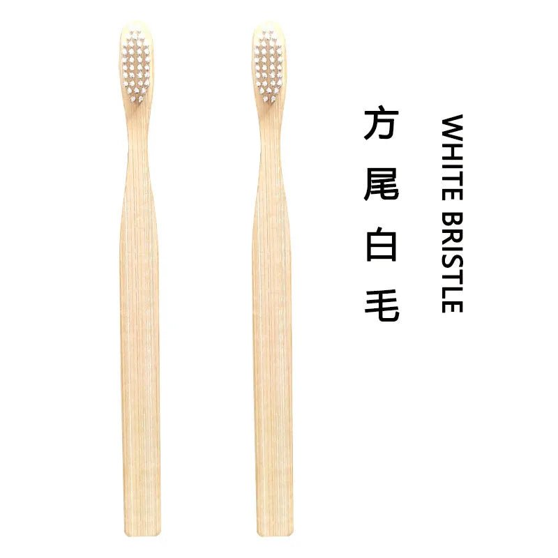 1/2PCS Bamboo Toothbrush Environmentally Health Soft Fibre Wood wooden Tooth brushes for Adult Children Tooth Brush Eco products - Jaazi Intl