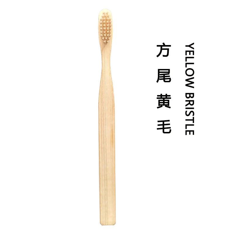 1/2PCS Bamboo Toothbrush Environmentally Health Soft Fibre Wood wooden Tooth brushes for Adult Children Tooth Brush Eco products - Jaazi Intl