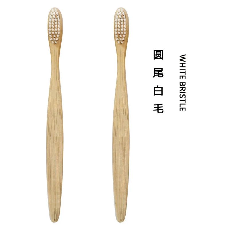 1/2PCS Bamboo Toothbrush Environmentally Health Soft Fibre Wood wooden Tooth brushes for Adult Children Tooth Brush Eco products - Jaazi Intl