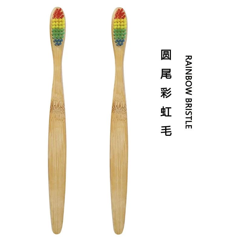 1/2PCS Bamboo Toothbrush Environmentally Health Soft Fibre Wood wooden Tooth brushes for Adult Children Tooth Brush Eco products - Jaazi Intl