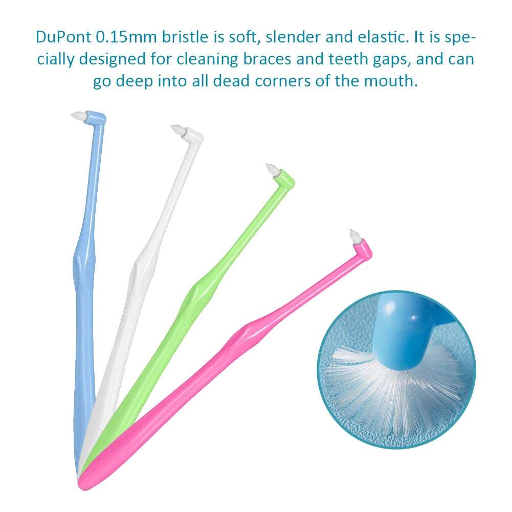 1/2pcs Interdental Brush For Braces Teeth Cleaning Orthodontic Brushes For Braces Soft Hair Tooth-floss Oral Care Cleaning Tools - Jaazi Intl