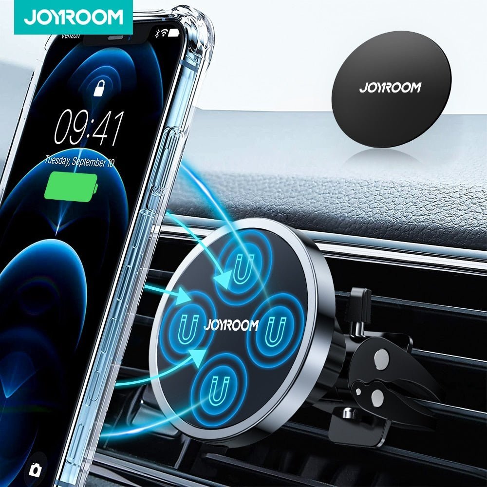 15W Qi Magnetic Car Phone Holder Wireless Charger - Jaazi Intl