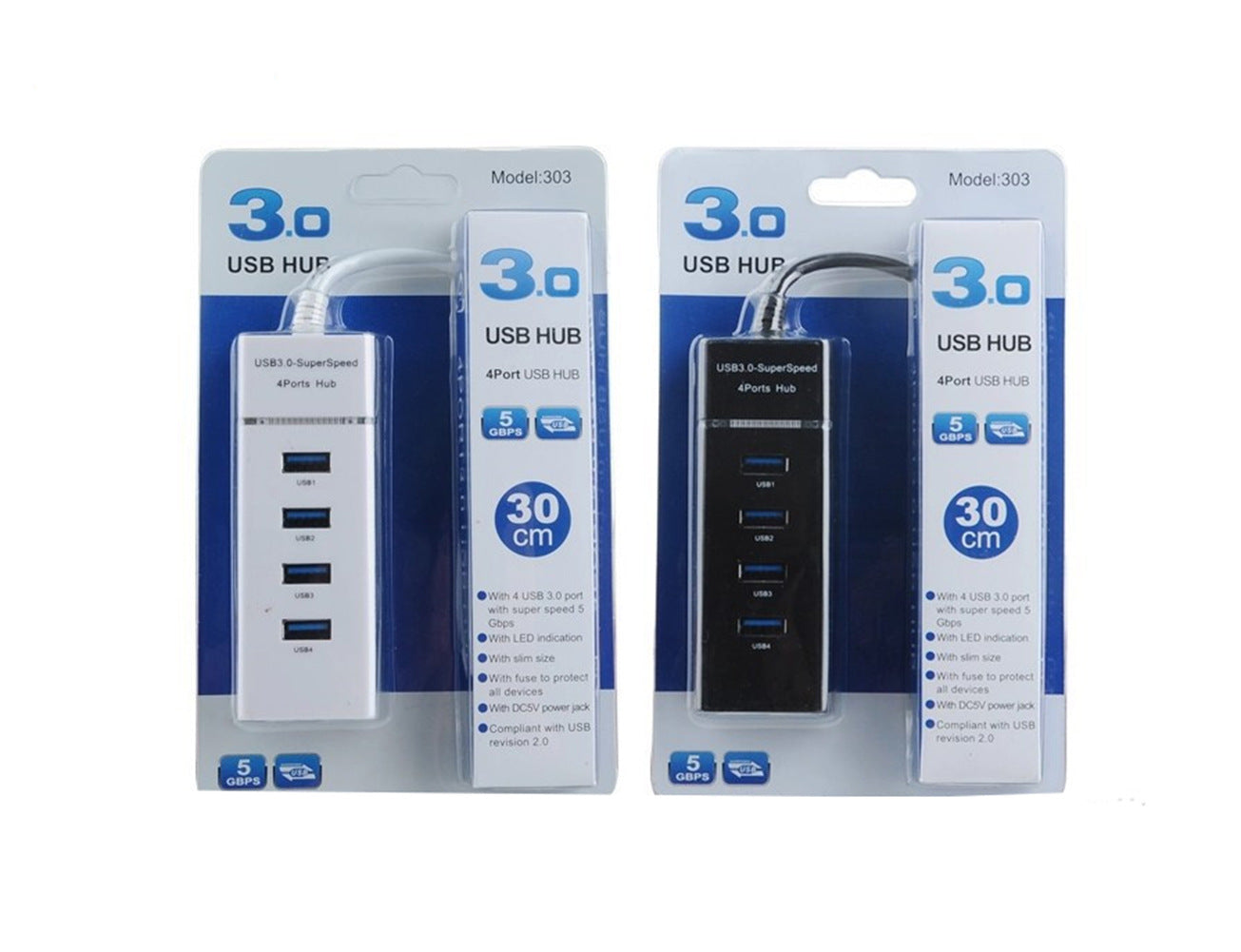 USB3.0 Splitter mit Lichtleiste Laptop 4 Hub Hub 1 Drag 4hub3.0 Dockingstation