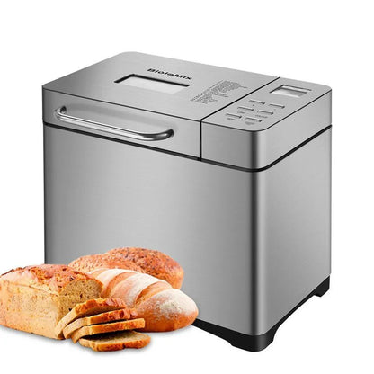 1KG Bread Maker Stainless Steel Automatic Stir Raw Dough Dispense Fruit/Nut Bake 3 Sizes Toaster 17-in-1 Bread Machine - Jaazi Intl