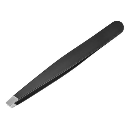 1pc Black Eyebrow Tweezers Stainless Steel Eyebrow Clip False Eyelashes Hair Removal Eyebrow Trimmer Makeup Cosmetic Tool - Jaazi Intl