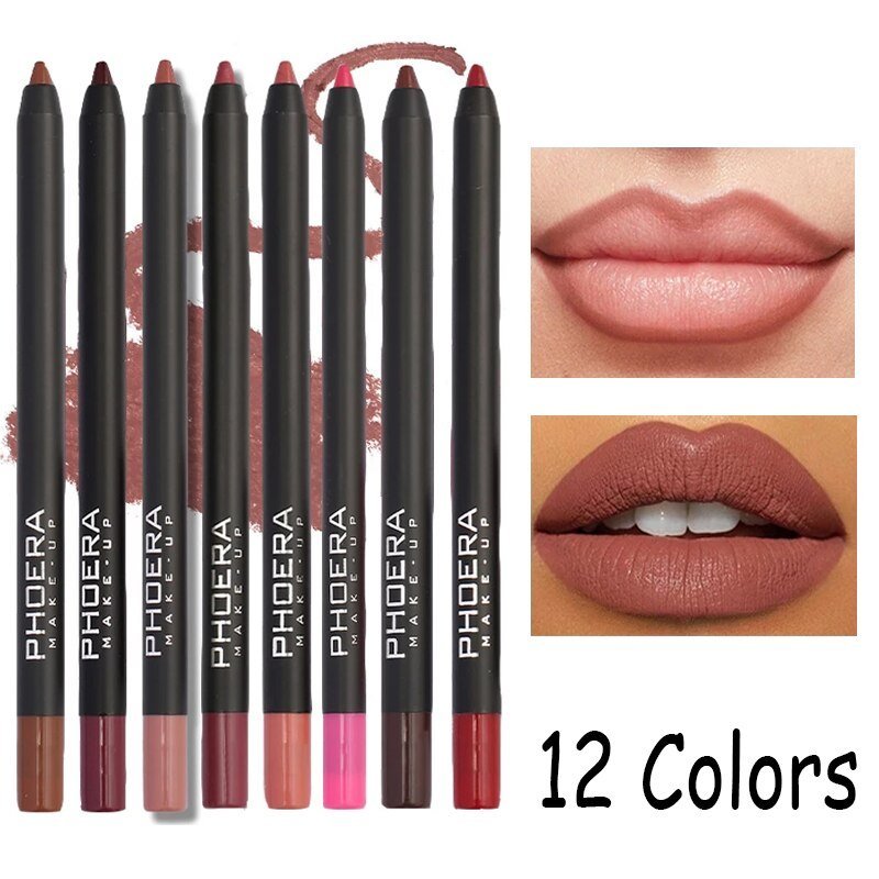 1Pc Cosmetic Lipstick Pen Professional Matte Waterproof Lady Charming Lip Liner Contour Luxury Makeup Lipstick Tool Comestics - Jaazi Intl