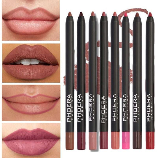 1Pc Cosmetic Lipstick Pen Professional Matte Waterproof Lady Charming Lip Liner Contour Luxury Makeup Lipstick Tool Comestics - Jaazi Intl