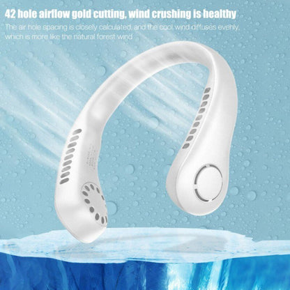 1PC Fan 1200mAh New Mini Neck Portable No Bladeless Hanging Neck Rechargeable Air Cooler 3 Speed Mini Summer Sport Fan - Jaazi Intl