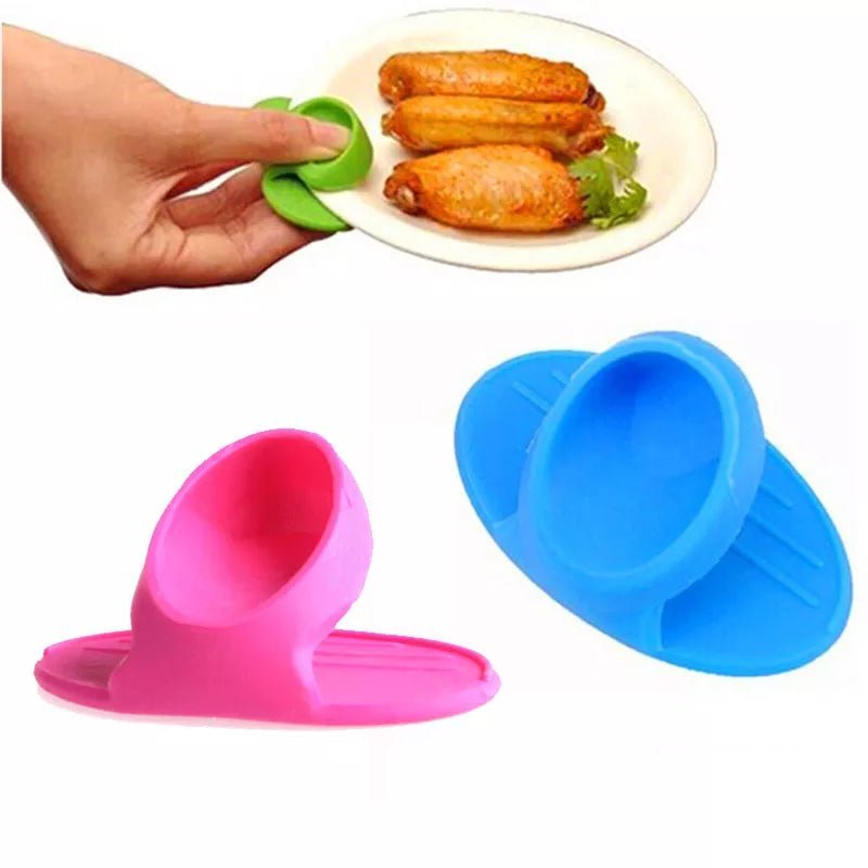 1PC Microwave Oven Mitts Silicone Holder for Convenient Heat Insulated Glove Finger Nonslip Clips Kitchen Accessories Cook Tools - Jaazi Intl