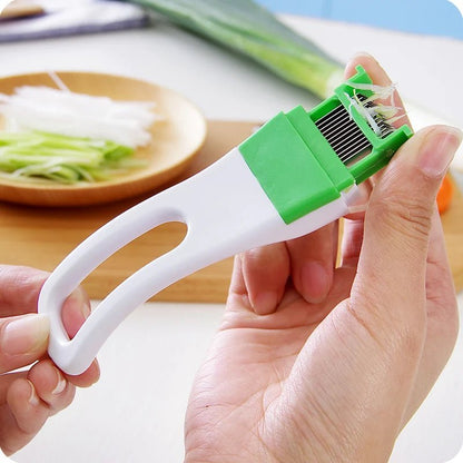 1pc Onion Vegetable Cutter slicer multi chopper Scallion Kitchen knife Shred Tools Slice Cutlery Cooking Tools - Jaazi Intl