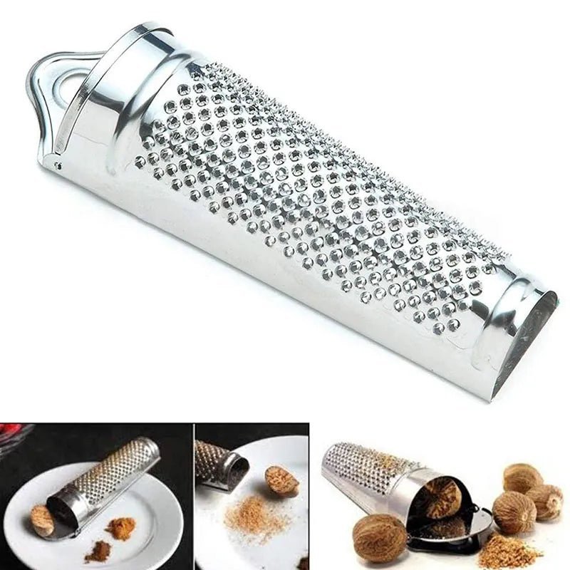 1PC Stainless Steel Versatile Hand Held Nutmeg Citrus Zester Ginger Grater Multifunctional Ginger Garlic Nut Planer For Kitchen - Jaazi Intl