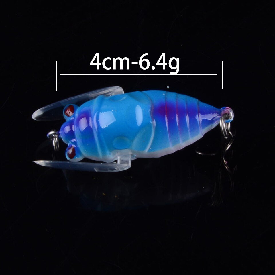 1pcs Bionic Cicada Hard Bait Fishing Lures 40mm/6.4g Simulation Minnow Fishing Wobblers Crankbaits Insect Fishing Tackle 3D Eyes - Jaazi Intl