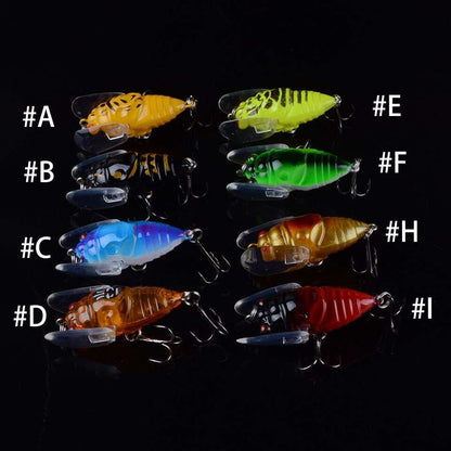 1pcs Bionic Cicada Hard Bait Fishing Lures 40mm/6.4g Simulation Minnow Fishing Wobblers Crankbaits Insect Fishing Tackle 3D Eyes - Jaazi Intl