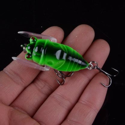 1pcs Bionic Cicada Hard Bait Fishing Lures 40mm/6.4g Simulation Minnow Fishing Wobblers Crankbaits Insect Fishing Tackle 3D Eyes - Jaazi Intl