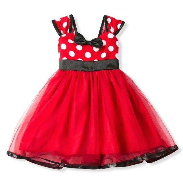 2-7Y New Summer Girl Dress Christmas Mouse Dress For Girls Printed Party Dress For Children Kids Polka Dot Baby Girl Clothes - Jaazi Intl