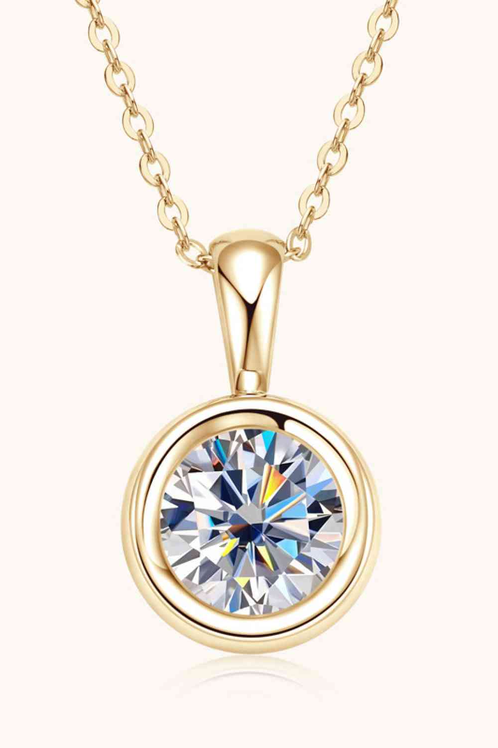 2 Carat Moissanite 925 Sterling Silver Necklace - Jaazi Intl