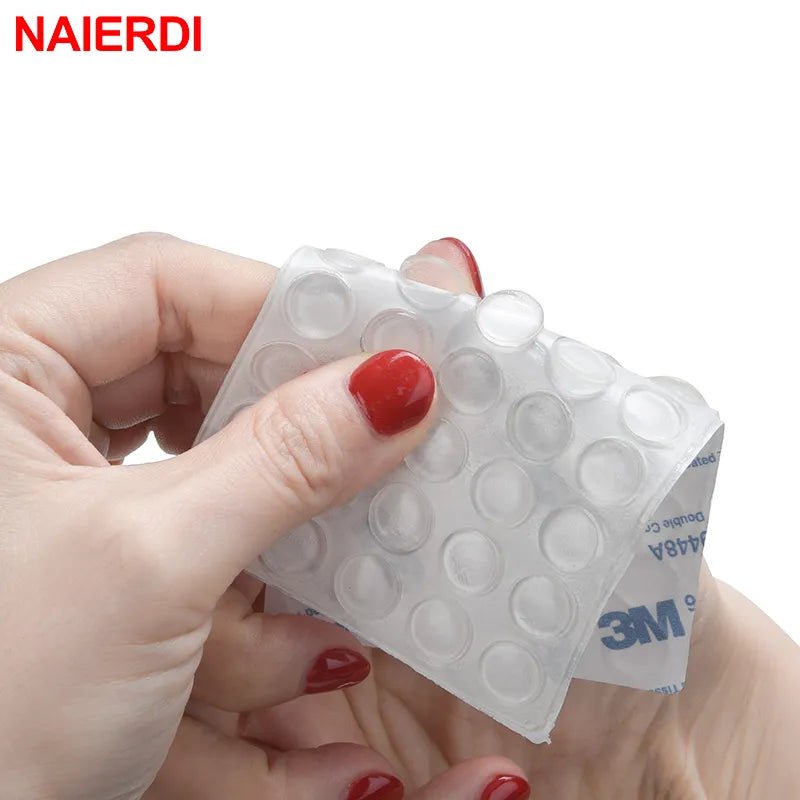 2 Packs NAIERDI Door Stopper Silicon Rubber Kitchen 160pcs Cabinet Self Adhesive Stop Damper Buffer Pad Furniture Hardware - Jaazi Intl