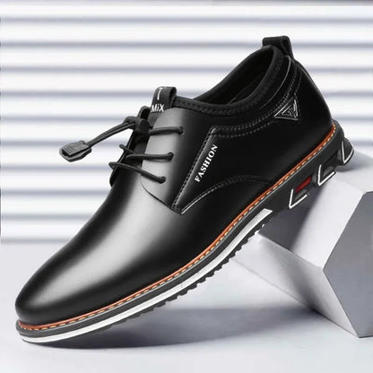 2021British Casual Single Shoes Leather Shoes Formal Shoes New Men Shoes Leather Cowhide Leather Shoes Men Comfortable Low-top - Jaazi Intl