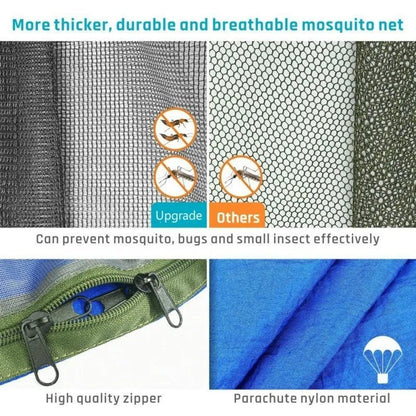 2023 Camping Hammock with Mosquito Net Pop-Up Light Portable Outdoor Parachute Hammocks Swing Sleeping Hammock Camping Stuff - Jaazi Intl