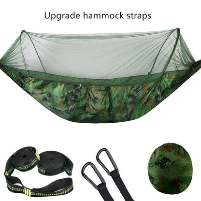 2023 Camping Hammock with Mosquito Net Pop-Up Light Portable Outdoor Parachute Hammocks Swing Sleeping Hammock Camping Stuff - Jaazi Intl