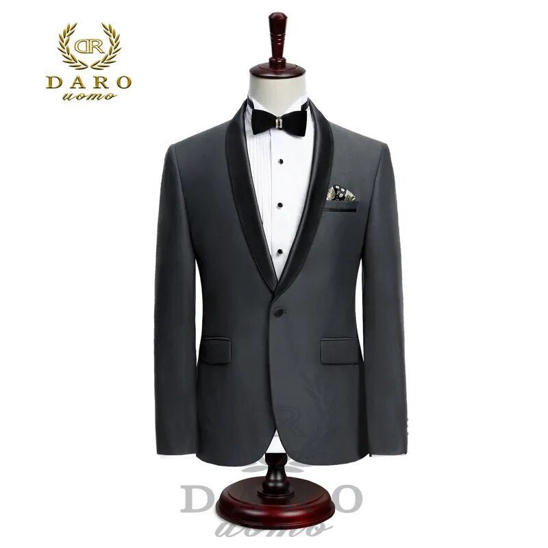 2023 DR DARO UOMO Men Suit Wedding Groom Tuxedo Blazer Slim Fit White Black Blue Dress Tailored DR8858