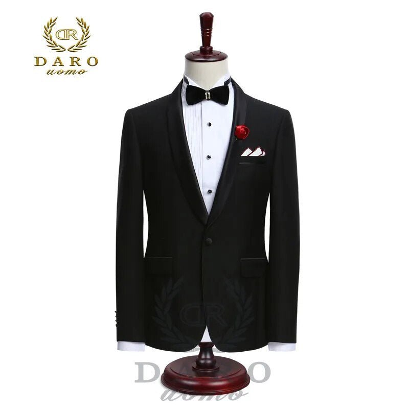 2023 DR DARO UOMO Men Suit Wedding Groom Tuxedo Blazer Slim Fit White Black Blue Dress Tailored DR8858