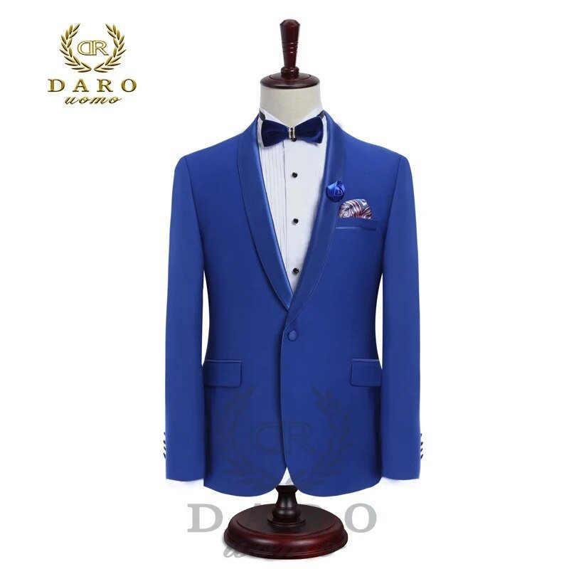 2023 DR DARO UOMO Men Suit Wedding Groom Tuxedo Blazer Slim Fit White Black Blue Dress Tailored DR8858