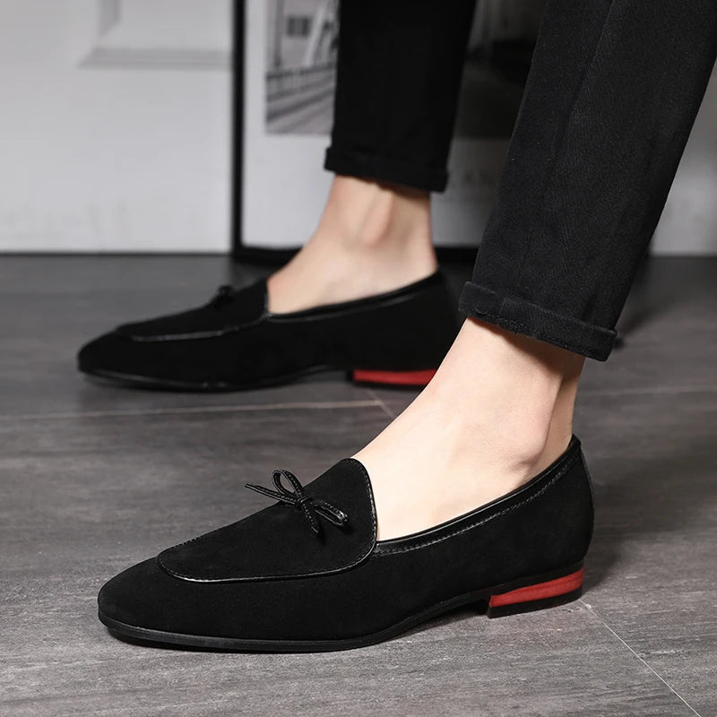 2023 Suede Leather Men Loafer Shoes Male Dress Business Casual Shoes Man Party Wedding Footwear Men Big sizeb 38-47 - Jaazi Intl