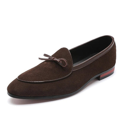 2023 Suede Leather Men Loafer Shoes Male Dress Business Casual Shoes Man Party Wedding Footwear Men Big sizeb 38-47 - Jaazi Intl