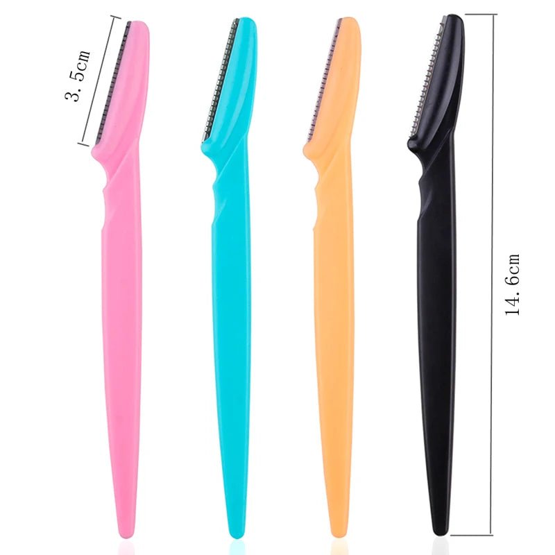 20Pcs/set Eyebrow Trimmer Face Razor Knife Eye Brow Blades Shaping Makeup Tools Facial Body Hair Removal Scraper Shaver - Jaazi Intl