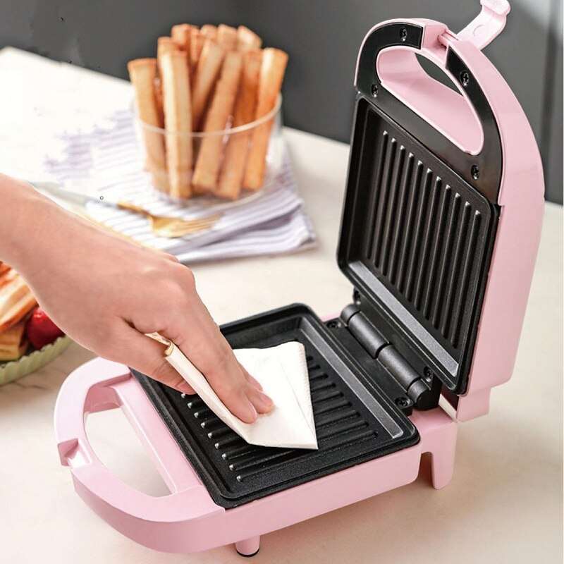 220V Sandwich Maker Home Electric Waffle Iron Machine Panini Baking Cake Oven Bread Muffin Breakfast Toaster Light Food Machine - Jaazi Intl