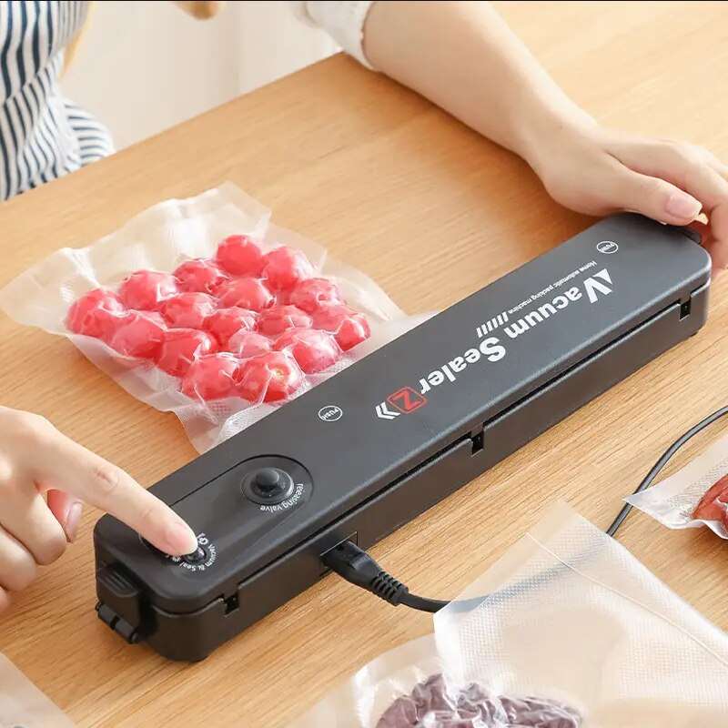 220V/110V Vacuum Sealer Packaging Machine with Free 10pcs Vacuum bags Household Black Food Vacuum Sealer - Jaazi Intl