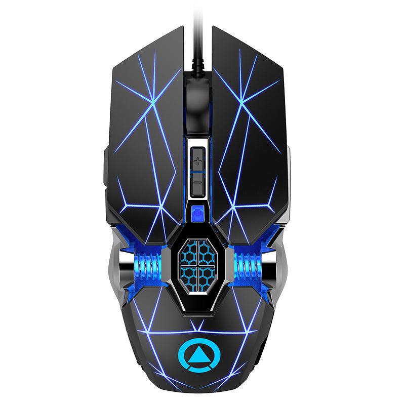 Silver Eagle Ghost Shark Gaming Mechanical Mouse Wired Mute Game USB Computer