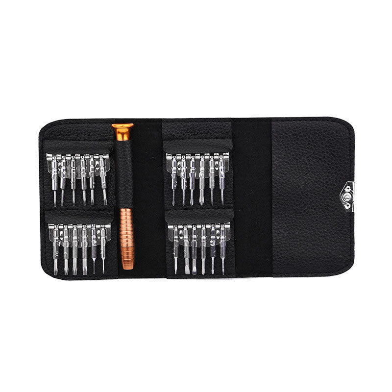 25 In 1 Leather Case Multi-Purpose Manual Screwdriver Set Mobile Phone Notebook Repair Tool - Jaazi Intl