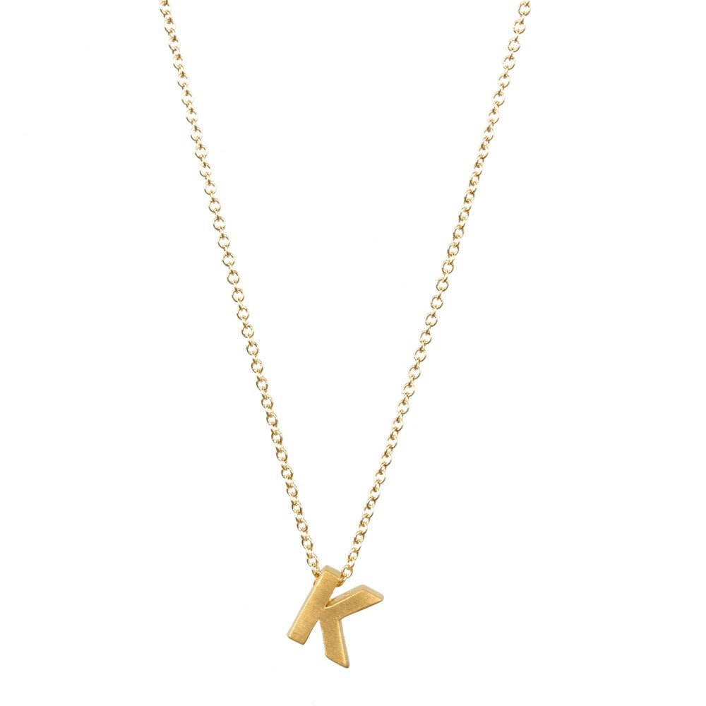 26 letter pendant necklace collarbone chain - Jaazi Intl