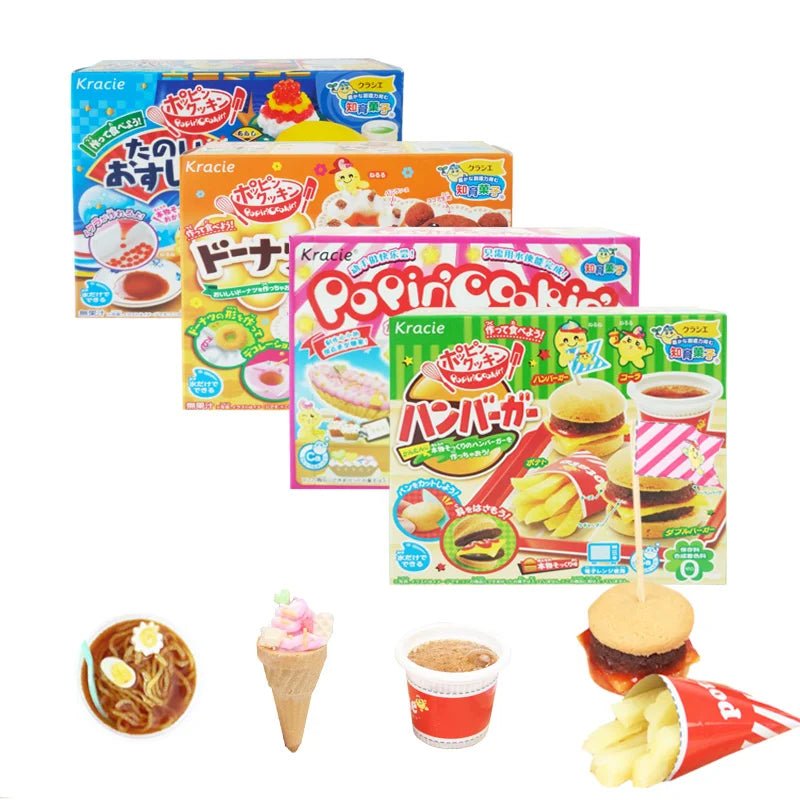 2pcs DIY Kracie Popin Cook candy dough Toys Hamburger happy kitchen Japanese food candy snacks making kit ramen d11 - Jaazi Intl