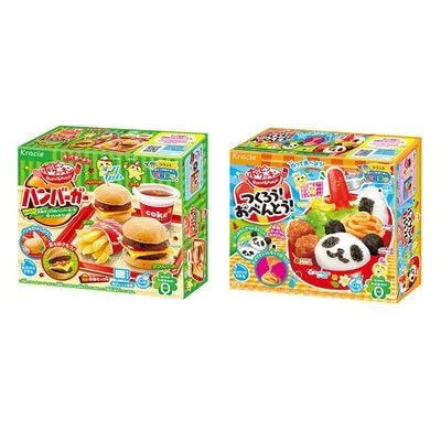 2pcs DIY Kracie Popin Cook candy dough Toys Hamburger happy kitchen Japanese food candy snacks making kit ramen d11 - Jaazi Intl