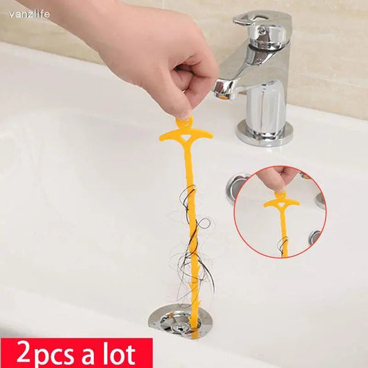 2pcs/vanzlife kitchen drain sewer cleaning hook for household sink drain toilet clear blockades cleaning hooks - Jaazi Intl