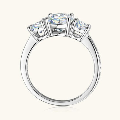 3 Carat Moissanite 925 Sterling Silver Ring - Jaazi Intl